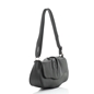 Metropolitan Fab μεσαία μαύρη δερμάτινη τσάντα χιαστί-
