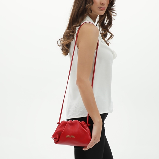 Metropolitan Fab μικρή κόκκινη δερμάτινη τσάντα crossbody-