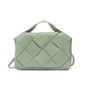 Metropolitan Fab green leather handbag with lid-