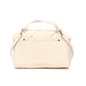 Metropolitan Fab beige leather handbag with lid-