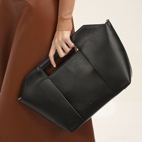 Origami Hint medium black handbag-