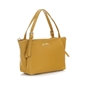 Metropolitan Fab μεσαία κίτρινη δερμάτινη τσάντα χειρός-