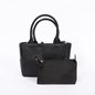 Square It black braided tote bag  -