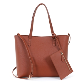 City Vibes brown tote with inner bag and wallet-