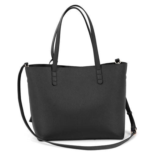 City Vibes black tote with inner bag and wallet-