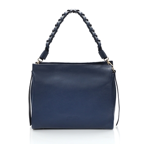Metropolitan Fab μεσαία μπλε δερμάτινη τσάντα ώμου-