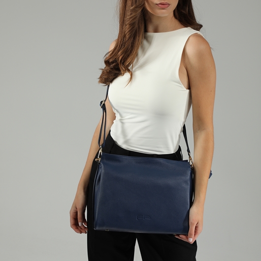 Metropolitan Fab medium blue leather shoulder bag-