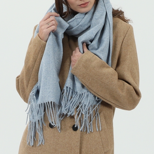 Scarf from wool light blue  -