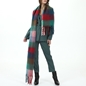 Chunky fringe scarf green-red-blue-
