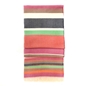 Knitted scarf from viscose fuchsia and multicolor stripes-