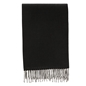 Knitted scarf from wool double-face black and sand-
