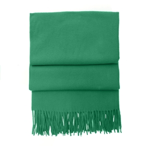 Knitted scarf from cashmere green-