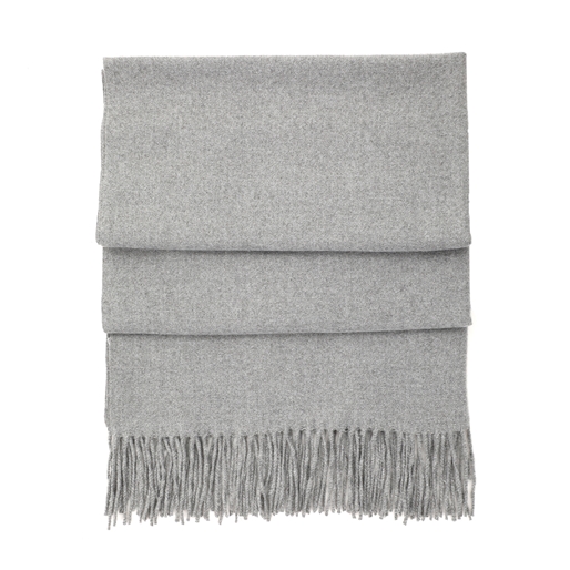 Knitted scarf from cashmere gray-