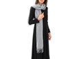 Knitted scarf from cashmere gray-
