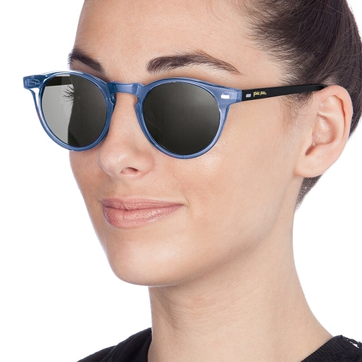 Γυαλιά ηλίου διαφανή μπλε στρογγυλά-