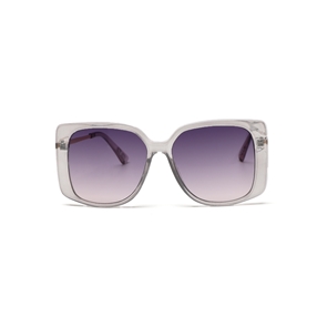 Sunglasses oversize square mask in transparent gray color-