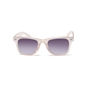 Sunglasses squared mask with metallic details in pearl white color-