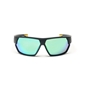 Sunglasses large wrap around mask in matte green color-