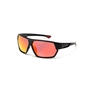 Sunglasses large wrap around mask in matte black color-