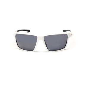 Sunglasses wrap around mask in matte white color-