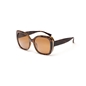 Sunglasses large cat-eye mask in brown color-
