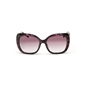 Sunglasses large cat-eye mask in purple color-