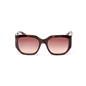 Sunglasses large mask in brown color with gold details -