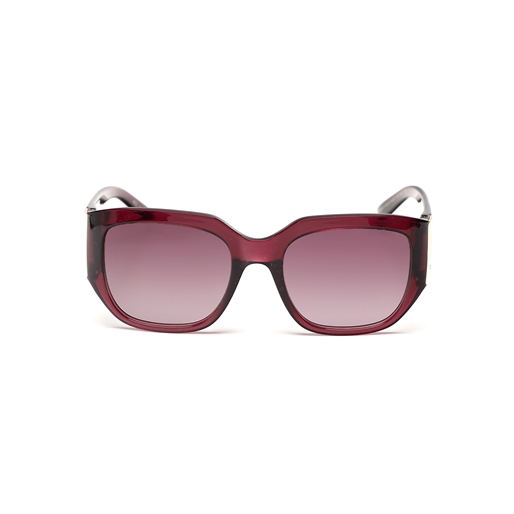 Sunglasses large mask in burgundy color with gold details -