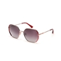 Sunglasses metallic polygon mask in red color-