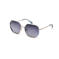 Sunglasses metallic polygon mask in blue color-