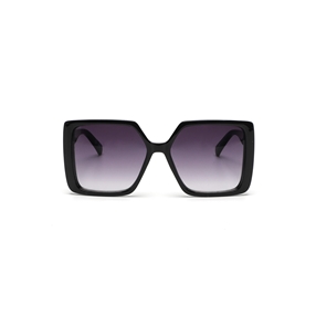 Γυαλιά ηλίου oversize τετράγωνη μάσκα σε μαύρο χρώμα-