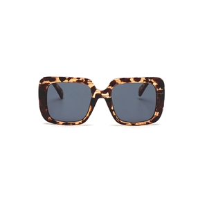 Sunglasses large square mask in dark brown color-