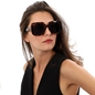 Sunglasses large square mask in dark brown color-