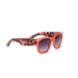 Sunglasses medium squared mask semi-transparent red color-