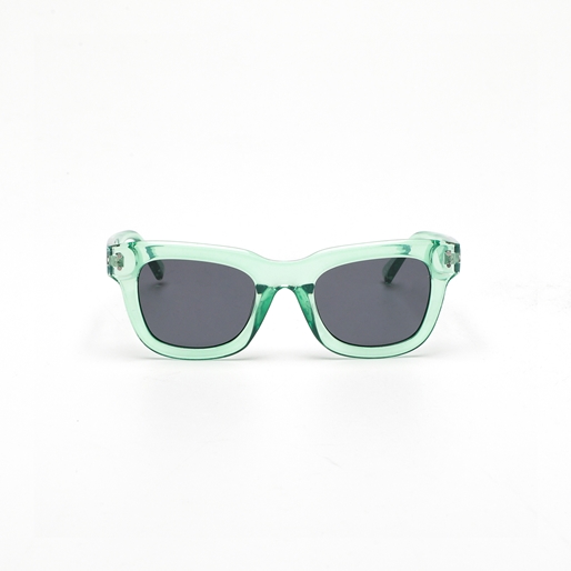 Γυαλιά ηλίου μεσαία τετράγωνισμένη μάσκα σε διάφανο πράσινο χρώμα-