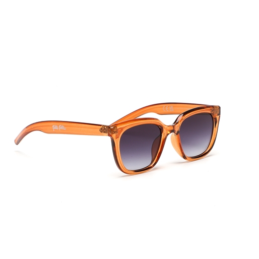 Sunglasses medium squared round mask brown color-