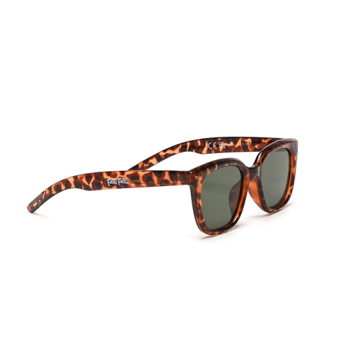 Sunglasses medium squared round mask dark brown color-