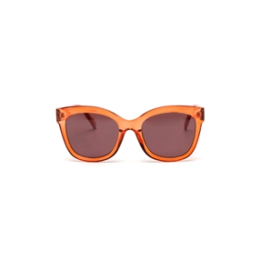 Γυαλιά ηλίου μεγάλη στρογγυλή μάσκα διάφανο πορτοκαλί χρώμα-