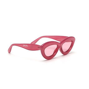 Γυαλιά ηλίου σχήμα στρογγυλεμένης πεταλούδας σε ροζ χρώμα-