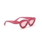 Γυαλιά ηλίου σχήμα στρογγυλεμένης πεταλούδας σε ροζ χρώμα-