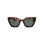 Sunglasses large cats eye mask brown color-