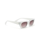 Sunglasses small rectangular mask light blue color-