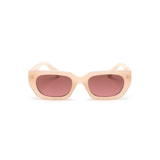 Γυαλιά ηλίου μικρή παραλληλόγραμμη μάσκα ροζ χρώμα-