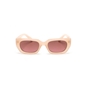 Γυαλιά ηλίου μικρή παραλληλόγραμμη μάσκα ροζ χρώμα-
