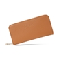Mini Discoveries large brown leather wallet with zipper-