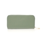 Mini Discoveries large light green leather wallet with zipper-