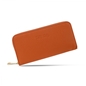 Mini Discoveries large orange leather wallet with zipper-