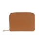 Mini Discoveries small brown leather wallet with zipper-