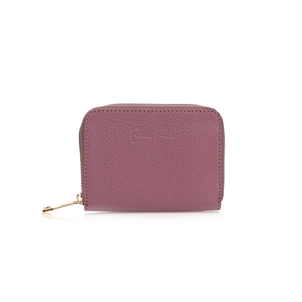 Mini Discoveries small light purple leather wallet with zipper-