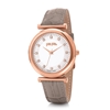 Sparkle Chic Big Case Leather Watch